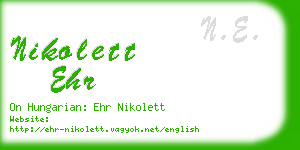 nikolett ehr business card